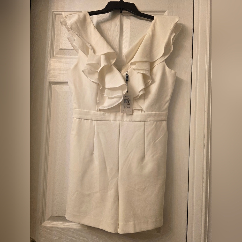 Elegant White Ruffle Jumpsuit